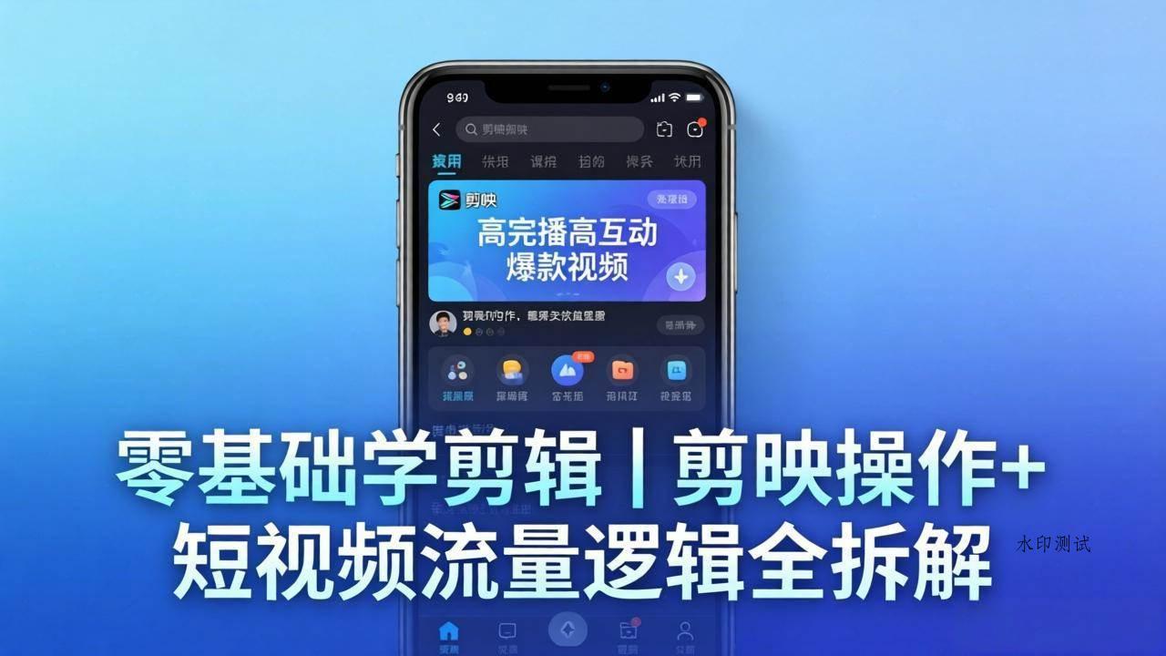 （18117期） 【零基础学剪辑】剪映操作+短视频流量逻辑全拆解｜手把手教你剪出高完播高互动爆款视频-八方网创