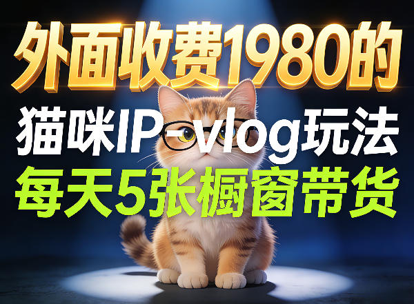宠物赛道猫咪IP-vlog玩法，26条视频涨粉29W，每天5张橱窗带货拆解-八方网创