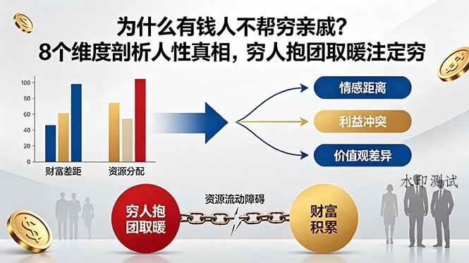 (18932期)付费文章:为什么有钱人不帮穷亲戚?8个维度剖析人性真相,穷人抱团取暖注定穷-八方网创