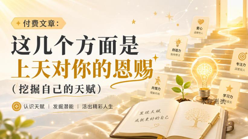 付费文章:这几个方面是上天对你的恩赐(挖掘自己的天赋)-八方网创