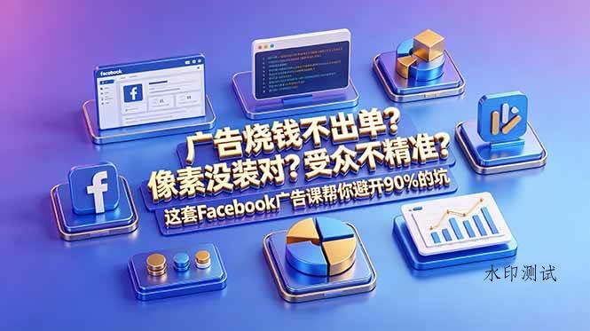 （18850期）广告烧钱不出单？像素没装对？受众不精准？这套Facebook广告课帮你避开90%的坑-原创双语字幕-八方网创