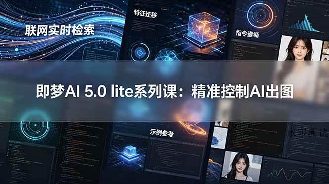 （18962期）即梦AI 5.0 lite实战课：联网实时检索+特征迁移+指令遵循+示例参考，精准控制AI出图-八方网创