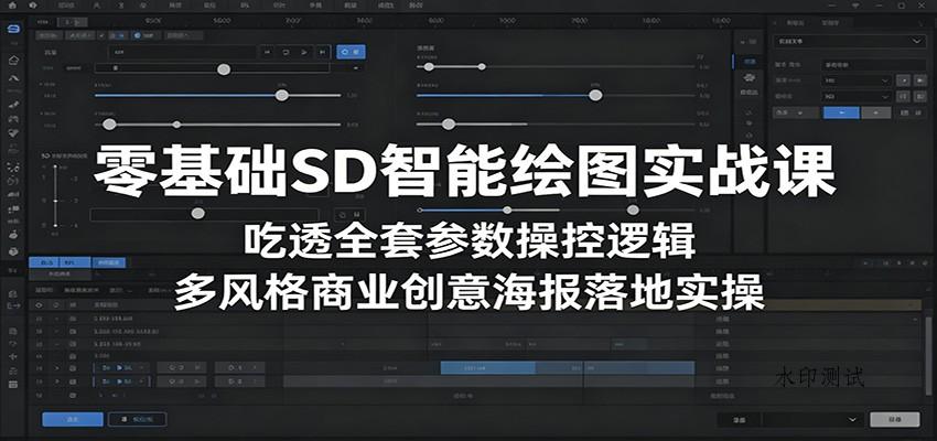 零基础SD智能绘图实战课：吃透全套参数操控逻辑，多风格商业创意海报落地实操-八方网创