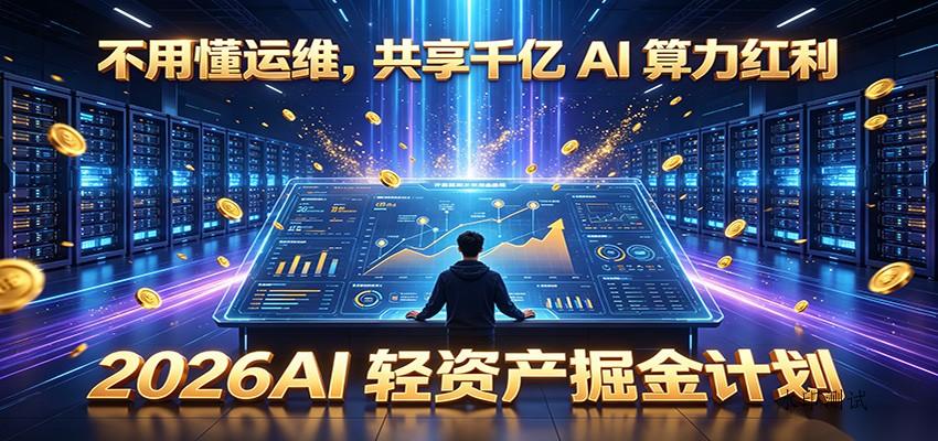 不用懂运维，共享千亿 AI 算力红利，2026AI 轻资产掘金计划-八方网创