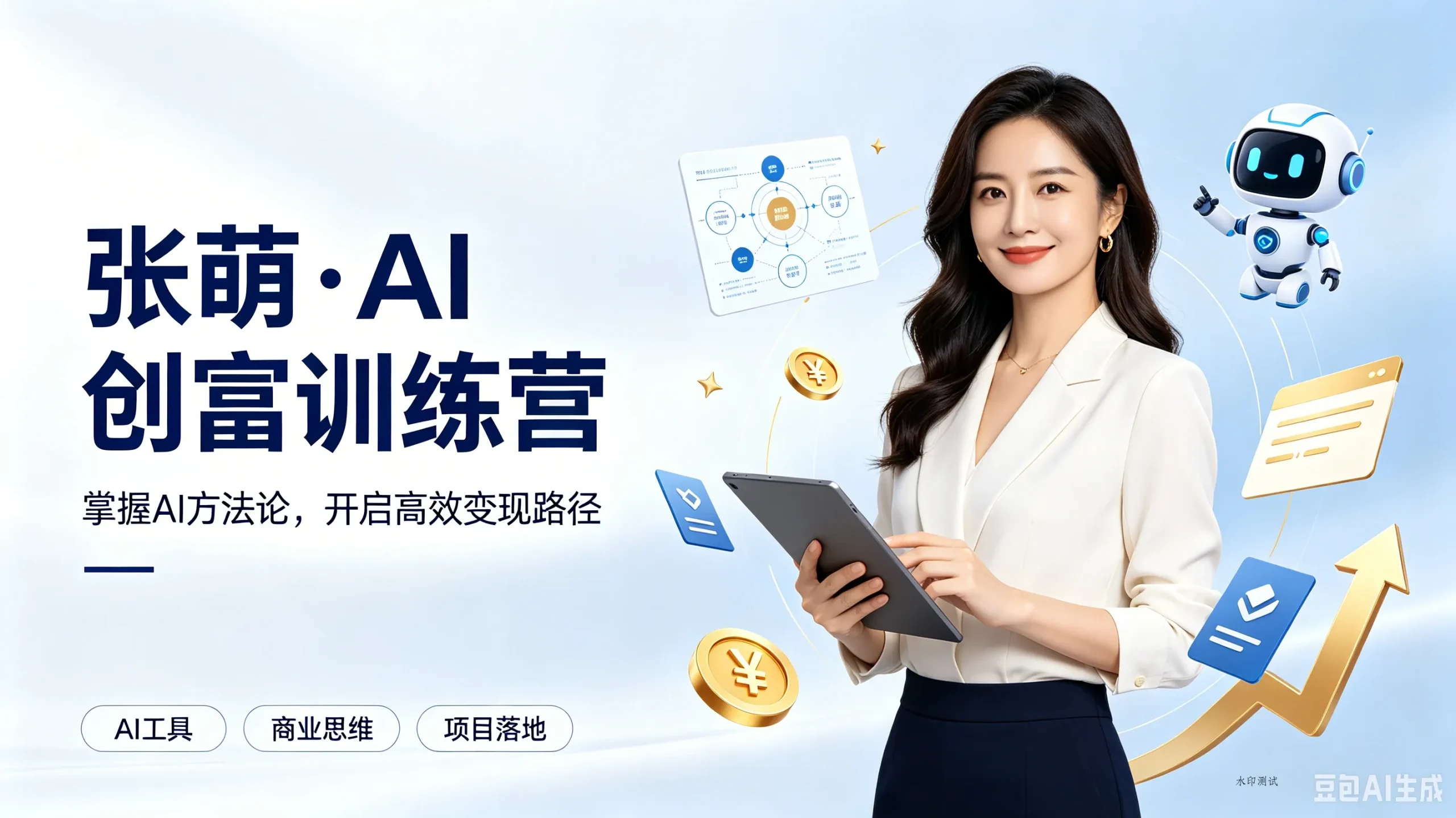 【精】张萌·AI创富训练营,掌握AI方法论,开启高效变现路径-八方网创