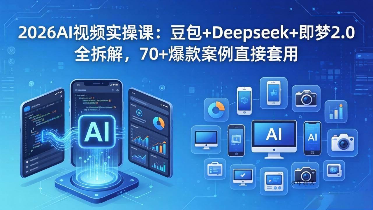 （18263期）2026AI视频实操课：豆包+Deepseek+即梦2.0全拆解，70+爆款案例直接套用-八方网创