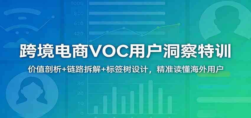跨境电商VOC用户洞察特训：价值剖析+链路拆解+标签树设计，精准读懂海外用户-八方网创