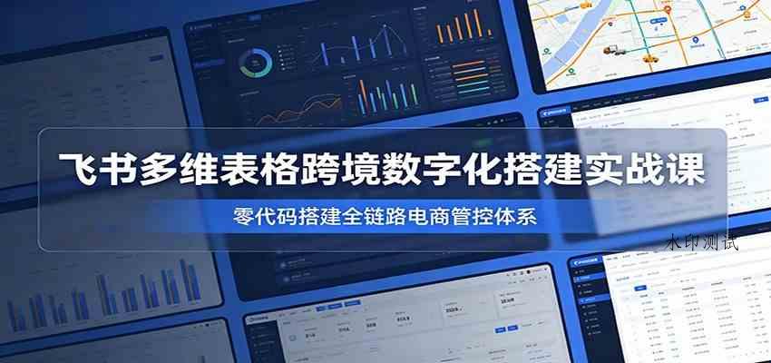 飞书多维表格跨境数字化搭建实战课，零代码搭建全链路电商管控体系-八方网创