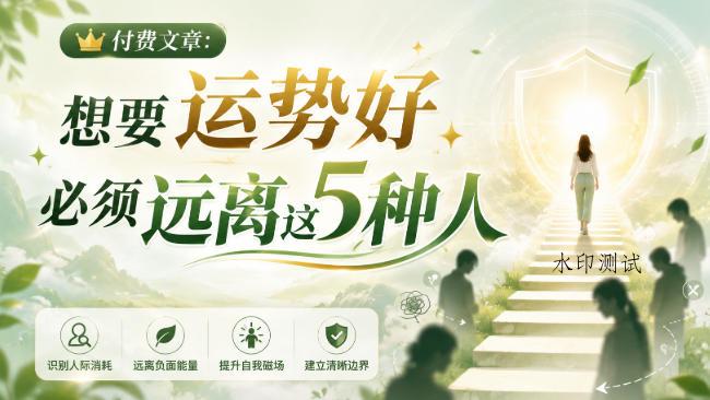 付费文章:想要运势好,必须远离这5种人-八方网创