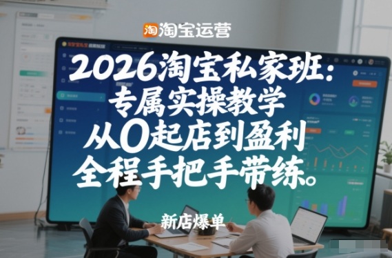 2026淘宝私家班:专属实操教学,从0起店到盈利,全程手把手带练(更新)-八方网创