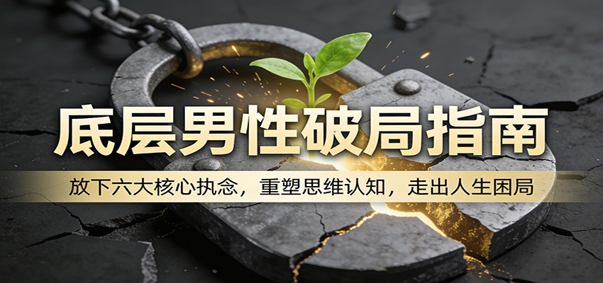 底层男性破局指南:放下六大核心执念,重塑思维认知,走出人生困局-八方网创