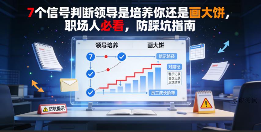 付费文章:7个信号判断领导是培养你还是画大饼,职场人必看,防踩坑指南-八方网创