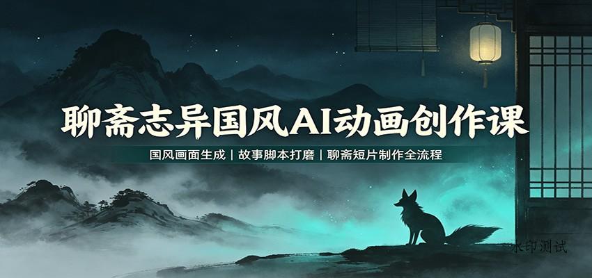 聊斋志异国风AI动画创作课:国风画面生成,故事脚本打磨,聊斋短片制作全流程 聊斋志异国风AI动画创作课:国风画面生成,故事脚本打磨,聊斋短片制作全流程