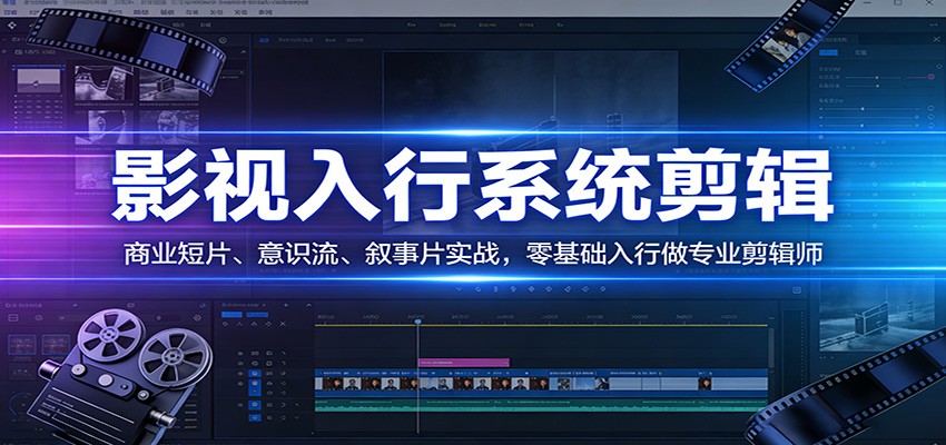 影视系统剪辑，商业短片、意识流、叙事片实战，零基础入行做专业剪辑师-八方网创