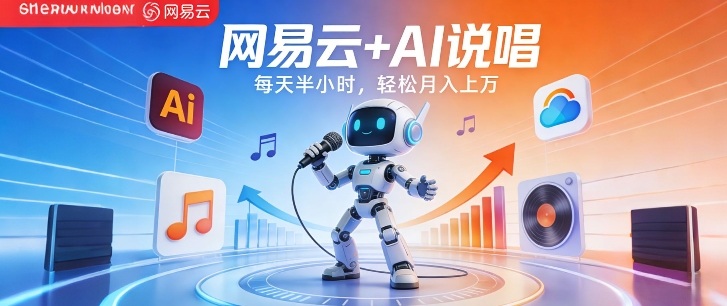 网易云+AI说唱,每天半小时,AI内容创作+流量变现,轻松月入1W-八方网创