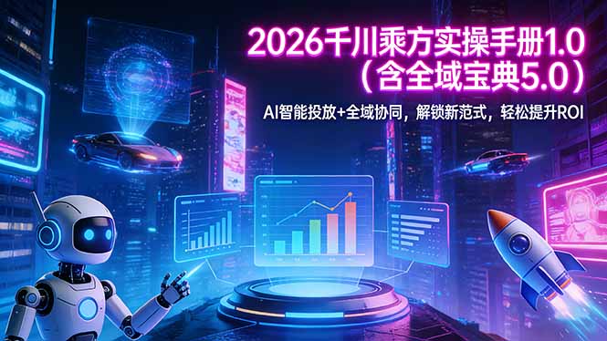 2026 千川乘方实操手册 1.0(含全域宝典 5.0-八方网创