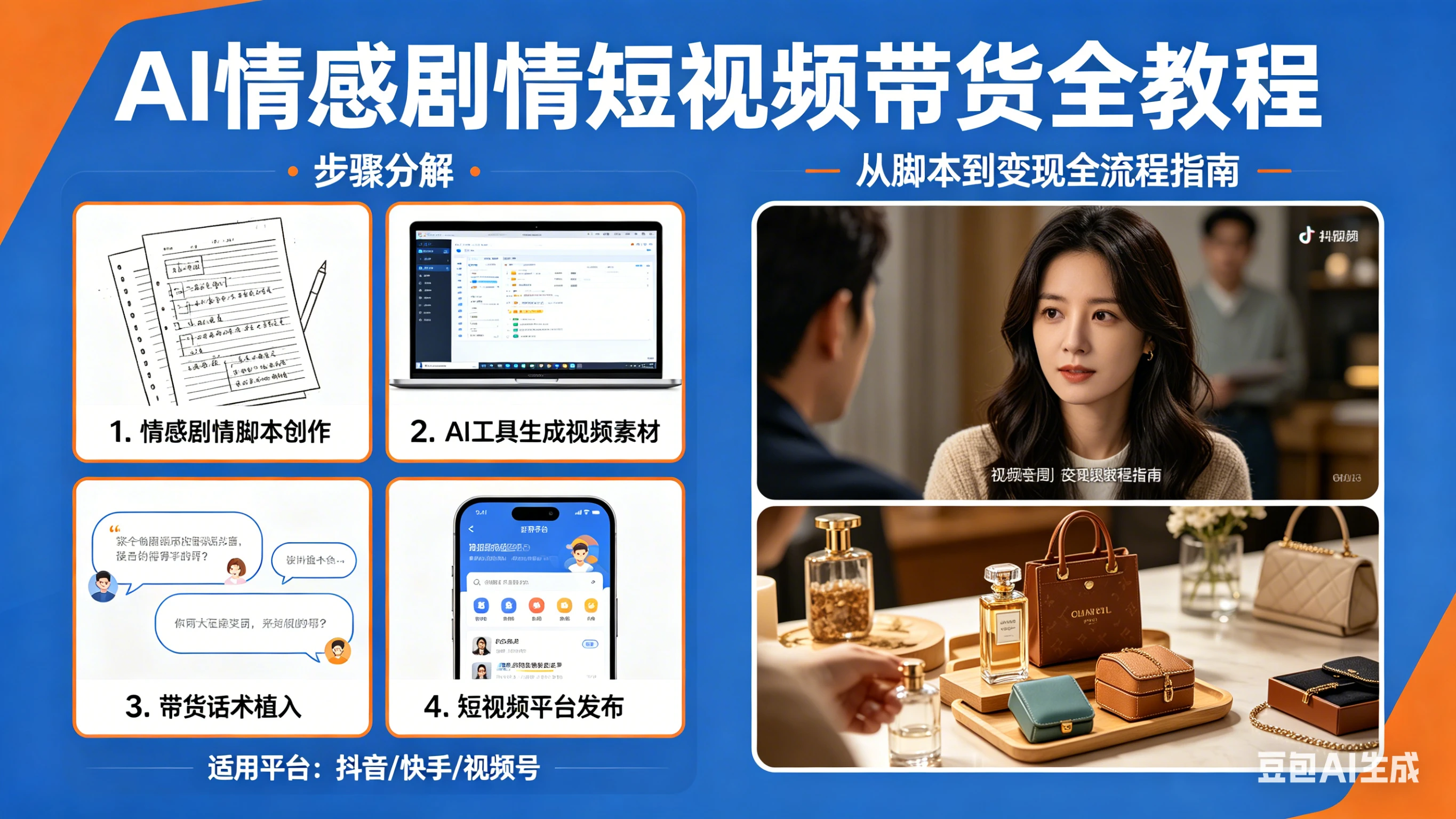 AI情感剧情短视频带货全教程,好操作,小白也能轻松实现短剧带货变现 AI情感剧情短视频带货全教程,好操作,小白也能轻松实现短剧带货变现