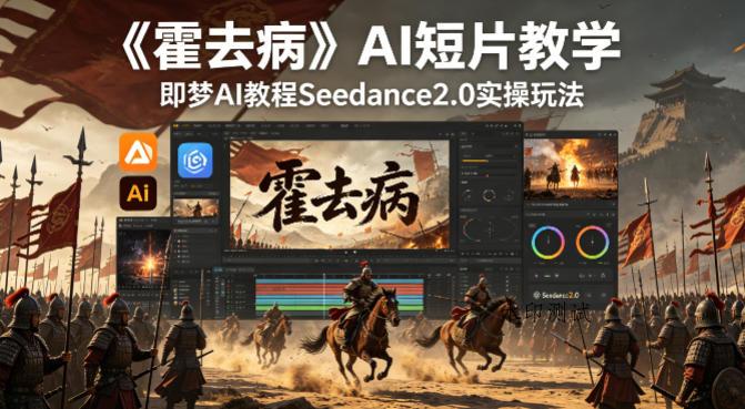 《霍去病》AI短片教学，即梦AI教程Seedance2.0实操玩法-八方网创