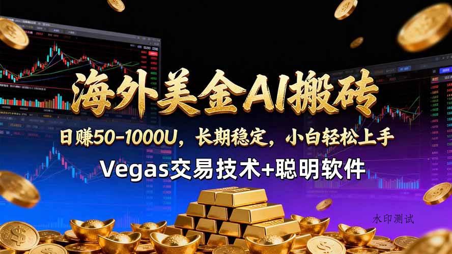 （18276期）海外美金AI搬砖技术Vegas交易技术+聪明软件【训练营第七期】，日赚50-100U-八方网创