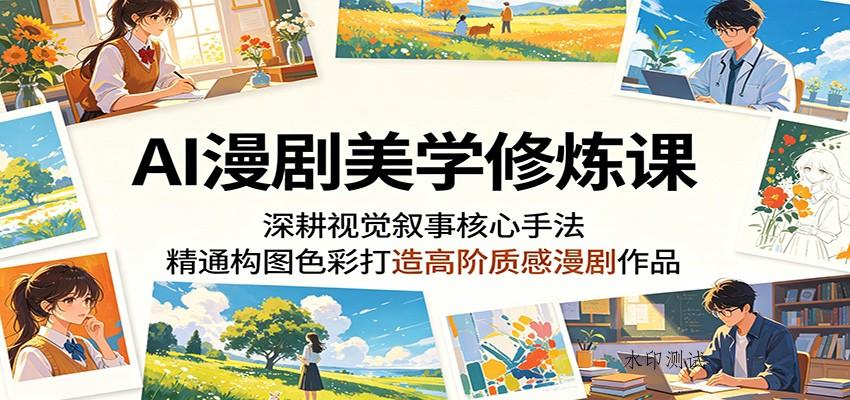 AI漫剧美学修炼课：深耕视觉叙事核心手法，精通构图色彩打造高阶质感漫剧作品-八方网创