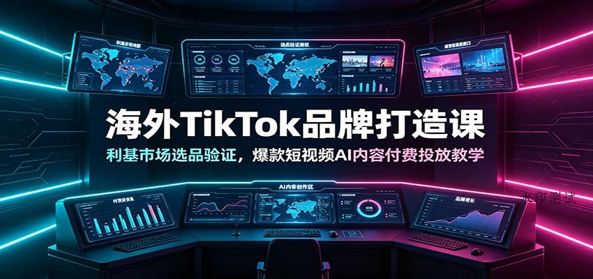 海外TikTok品牌打造课:利基市场选品验证,爆款短视频AI内容付费投放教学 海外TikTok品牌打造课:利基市场选品验证,爆款短视频AI内容付费投放教学