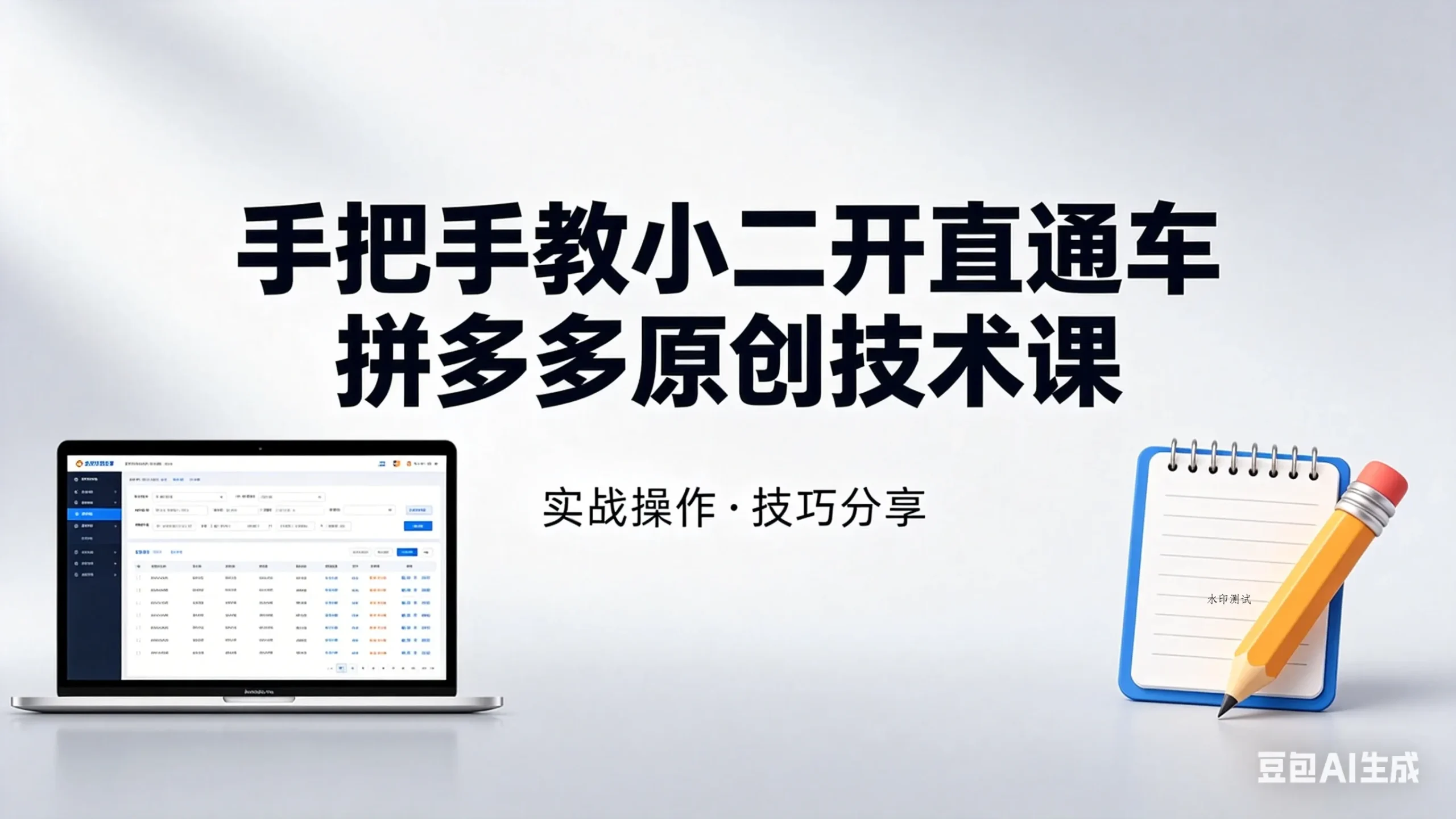 手把手教小二开直通车，拼多多原创技术课-八方网创