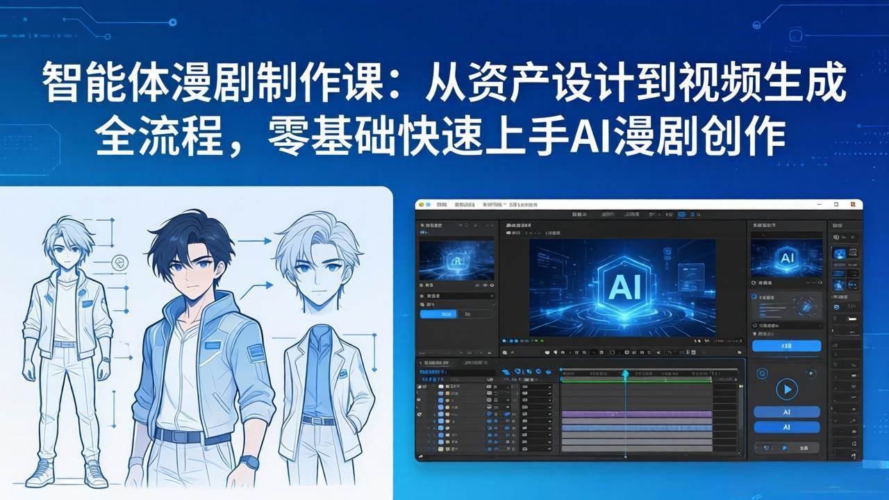 （17709期）智能体漫剧制作课：从资产设计到视频生成全流程，零基础快速上手AI漫剧创作-八方网创
