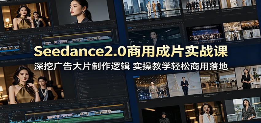 Seedance2.0商用成片实战课：深挖广告大片制作逻辑，实操教学轻松商用落地-八方网创