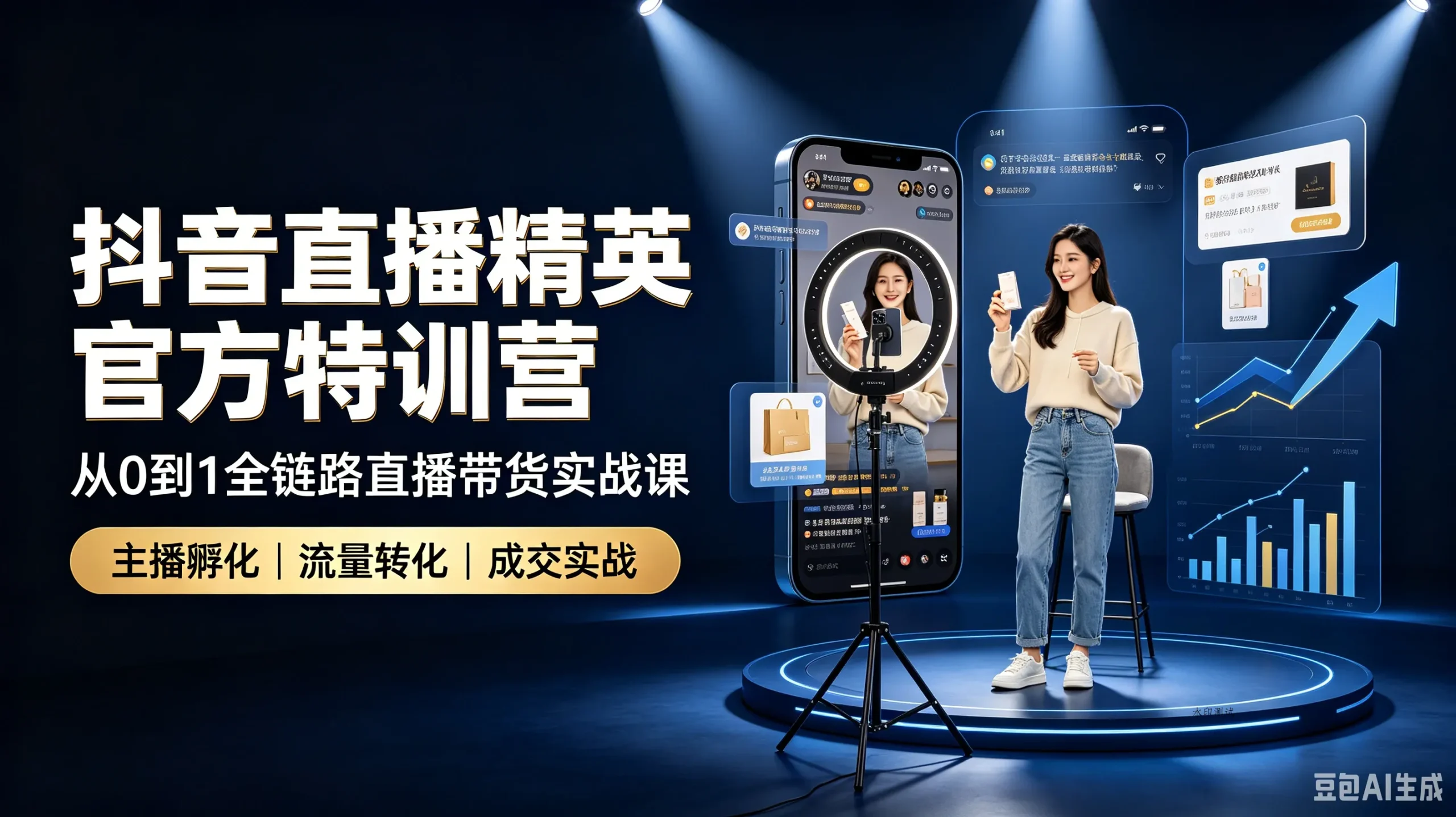 【精】爵优抖音直播精英官方特训营|从0到1全链路直播带货实战课-八方网创
