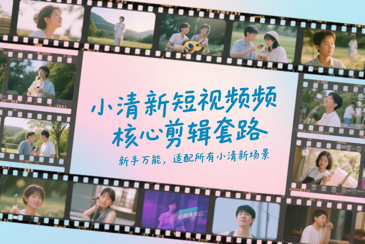 小清新短视频核心剪辑套路，新手万能，适配所有小清新场景-八方网创