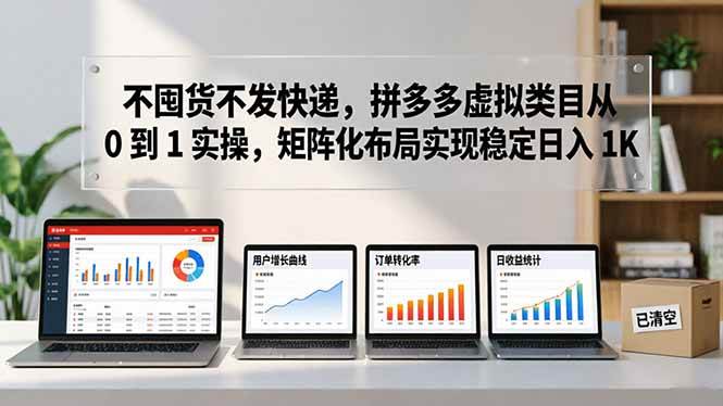 (17989期)不囤货不发快递,拼多多虚拟类目从 0 到 1 实操,矩阵化布局实现稳定日入 1K (17989期)不囤货不发快递,拼多多虚拟类目从 0 到 1 实操,矩阵化布局实现稳定日入 1K