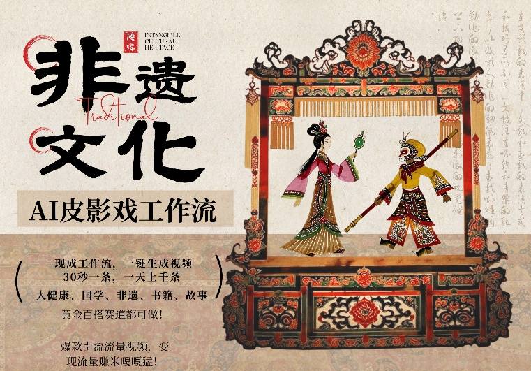 AI一键生成民俗文化非遗皮影戏视频,一刀不剪无需剪辑,30S一条,一天上百条,流量财富嘎嘎猛 AI一键生成民俗文化非遗皮影戏视频,一刀不剪无需剪辑,30S一条,一天上百条,流量财富嘎嘎猛