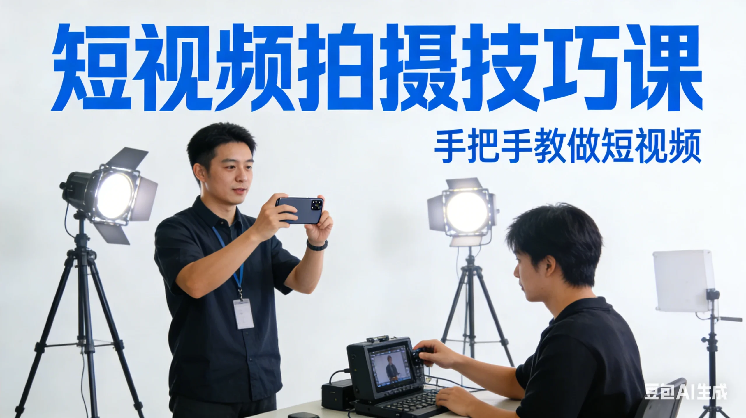 【精】短视频拍摄技巧课，手把手教做短视频-八方网创