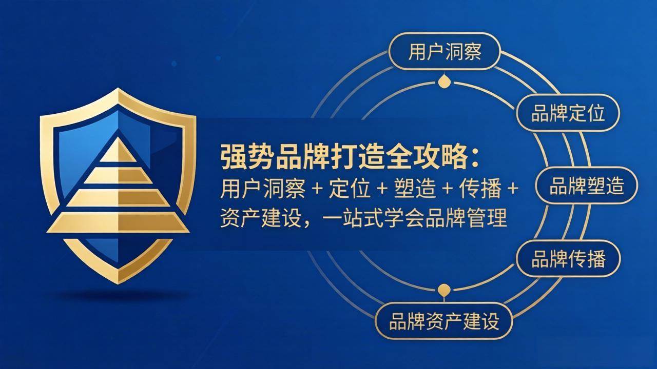 (17889期)强势品牌打造全攻略:用户洞察 + 定位 + 塑造 + 传播 + 资产建设,一站式学会品牌管理-八方网创