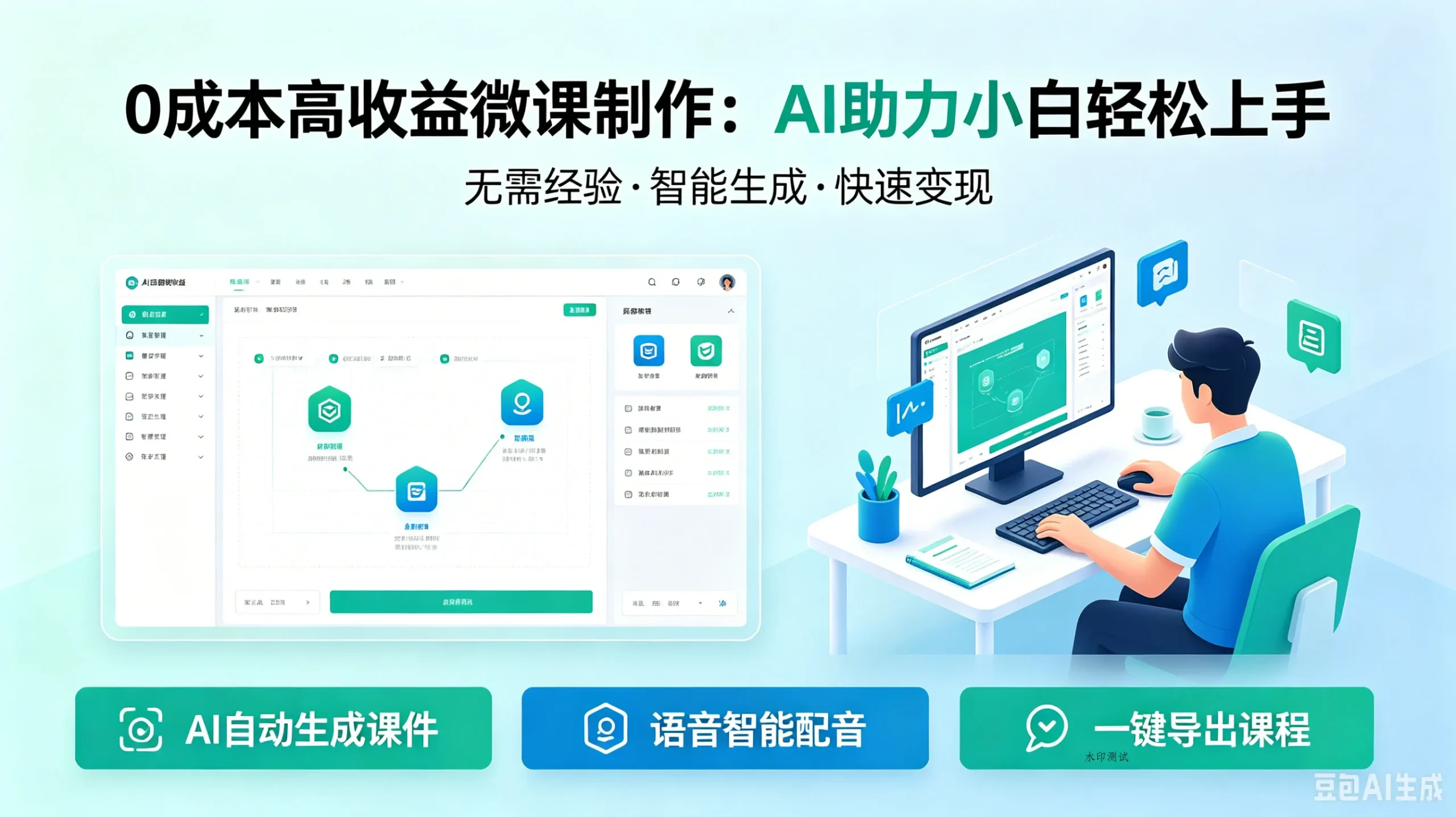 微课制作，0成本高收益，AI助力，小白轻松上手-八方网创