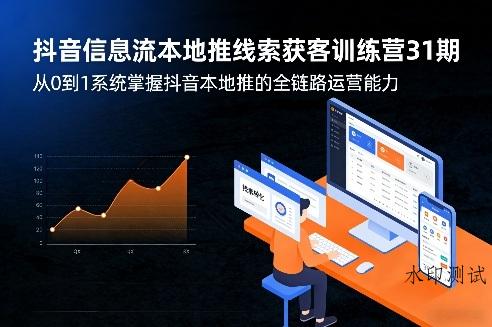 抖音信息流本地推线索获客训练营31期，从0到1系统掌握抖音本地推的全链路运营能力（更新0421）-八方网创