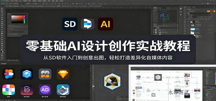 零基础AI设计创作实战教程：从SD软件入门到创意出图，轻松打造差异化自媒体内容-八方网创