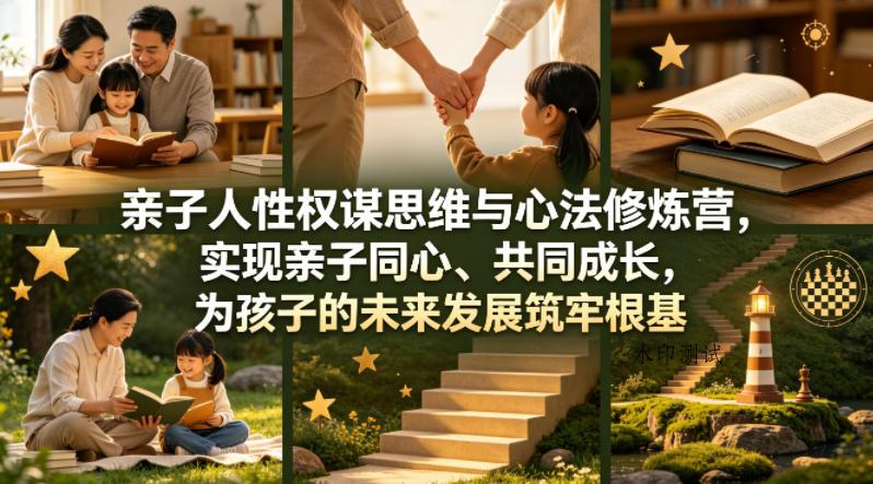 亲子人性权谋思维与心法修炼营，实现亲子同心、共同成长，为孩子的未来发展筑牢根基【音频】-八方网创