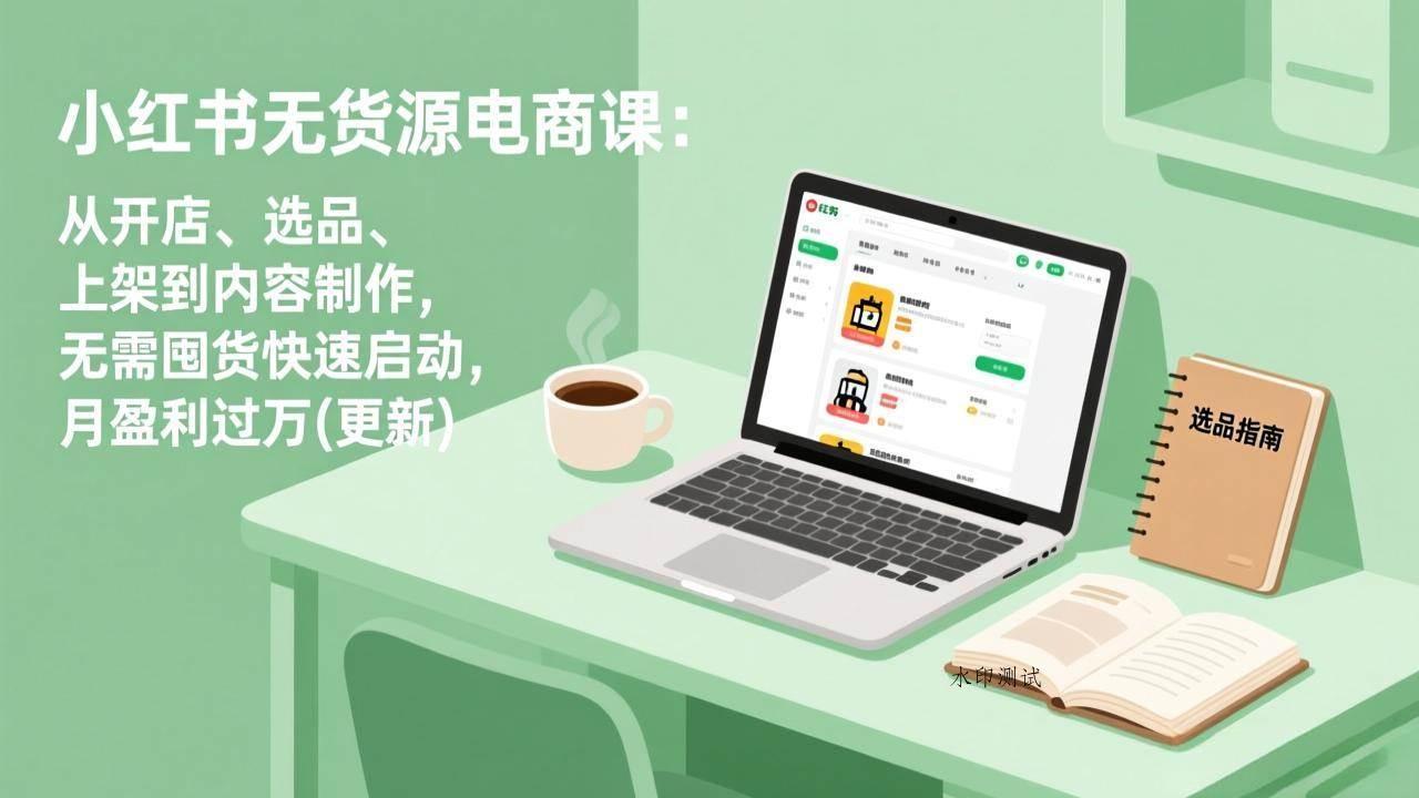 （18127期）小红书无货源电商课(4月20更新)：从开店、选品、上架到内容制作，无需囤货快速启动，月盈利过万-八方网创