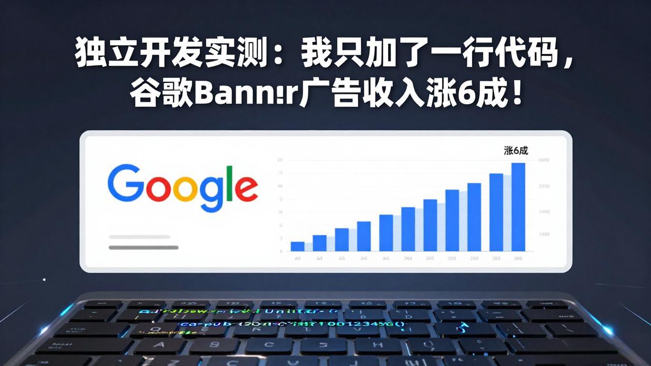 付费文章：独立开发实测：我只加了一行代码，谷歌Banner广告收入涨6成！-八方网创