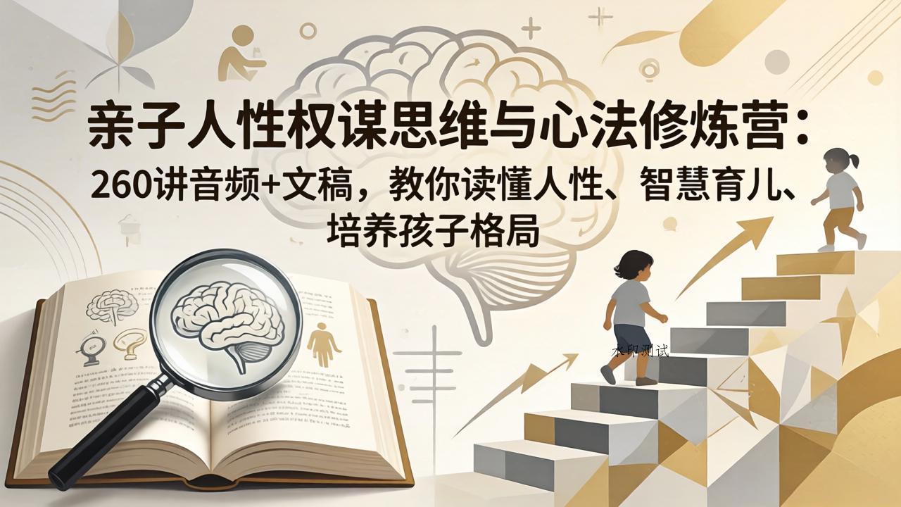 亲子人性权谋思维与心法修炼营：260讲音频+文稿，教你读懂人性、智慧育儿、培养孩子格局-八方网创